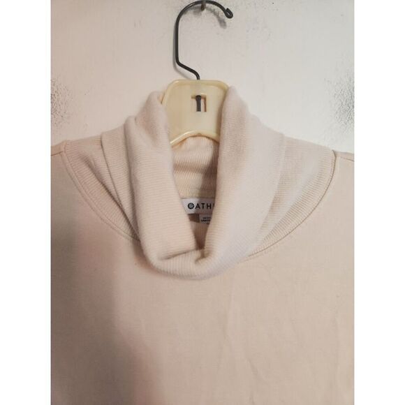 Athleta "Balance Cinche" Ivory/Cream Modal Turtleneck Sweatshirt size Small - Picture 5 of 10